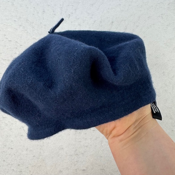 Parkhurst Accessories - Parkhurst Wool Beret Hat Womens One Size Blue Made in Canada Parisian Tweed knit